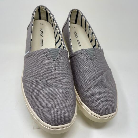 Toms Alpargata Heritage Canvas Slip Ons Womens Sz 11 Gray I.1.6 - Picture 4 of 14